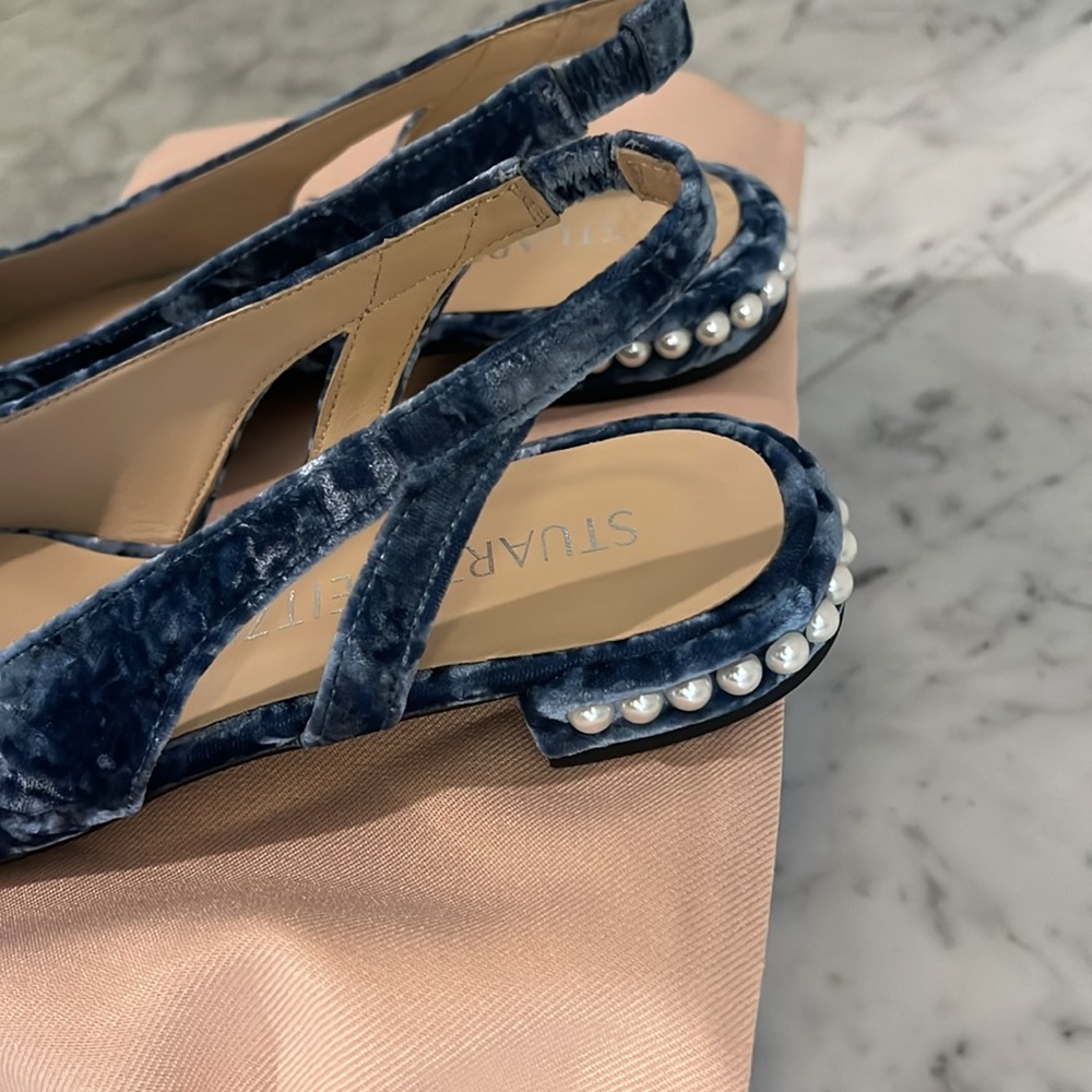 Stuart Weitzman pearl sling back size 8 NIB